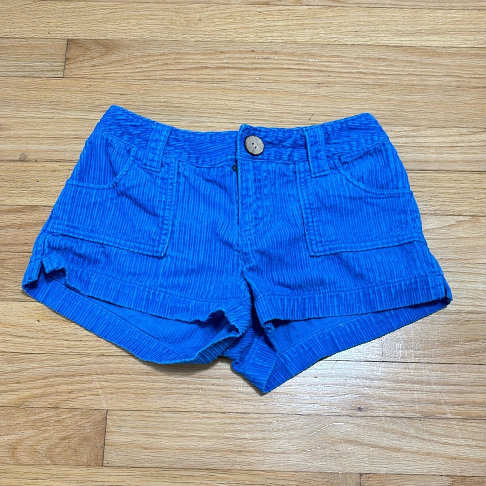 blue shorts